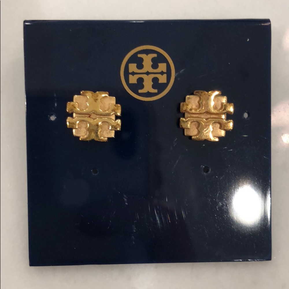 Tory Burch logo stud earrings